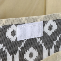 Короб стеллажный для хранения с крышкой Доляна &laquo;Ромбы&raquo;, 26&times;20&times;17 см, цвет серый