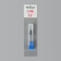 Фреза керамическая для маникюра &laquo;Кукуруза&raquo;, средняя нарезка, 6 &times; 15 мм, в пластиковом футляре, цвет чёрный