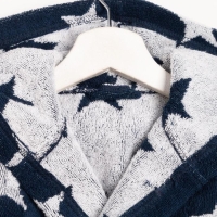 Халат махровый детский Крошка Я &laquo;Звездочки&raquo; размер 30, цвет синий, 100% хлопок 360 г/м2