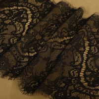 Кружево реснички, 270 мм &times; 3 &plusmn; 0,5 м, цвет чёрный