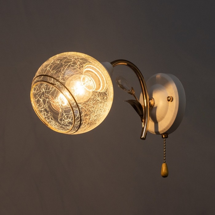 Бра Бра "Фурия" 1х60Вт Е27 Золото, белый