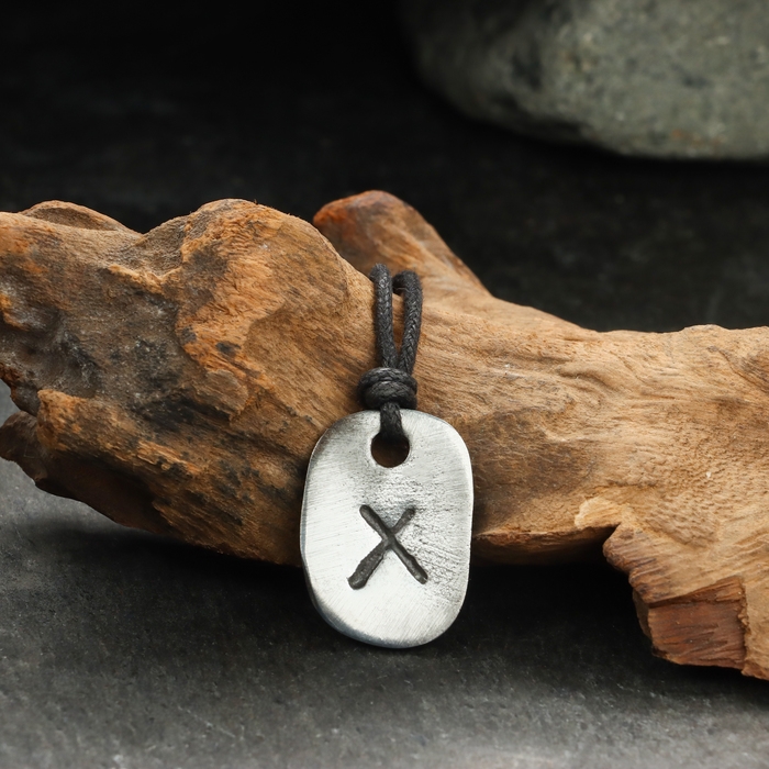 Амулет Амулет "Скандинавские Руны", руна ГЕБО, 21х29мм, металлический