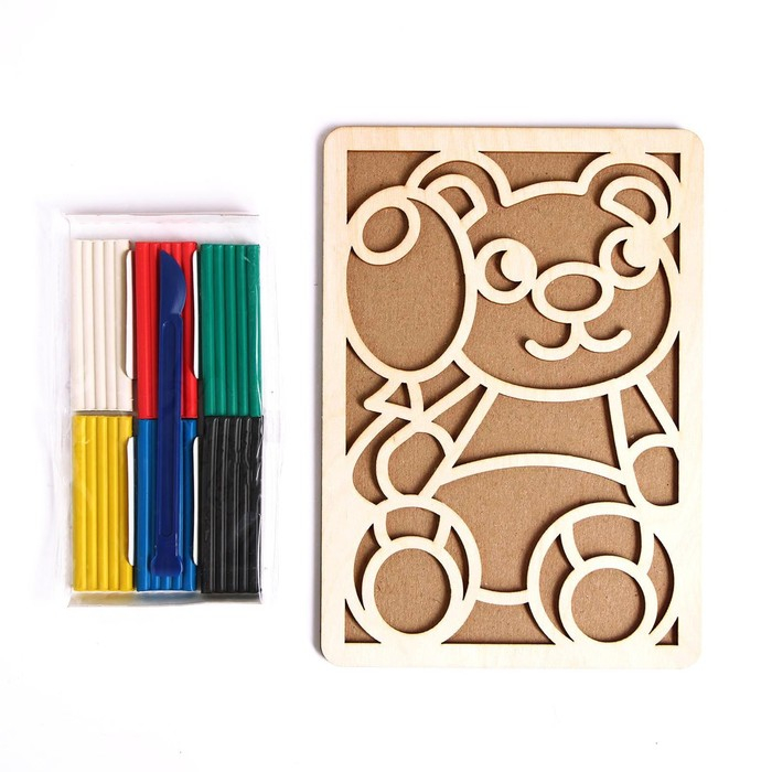 Пластилиновые картинки &laquo;Мишка&raquo;