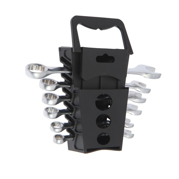 Набор ключей комбинированных в холдере ТУНДРА ВДОМ, CrV, хромированные, 8 - 17 мм, 6 шт.