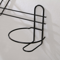 Подвес для кашпо, настенный, на 2 горшка, d = 16 см, чёрный, &laquo;Зигзаг&raquo;