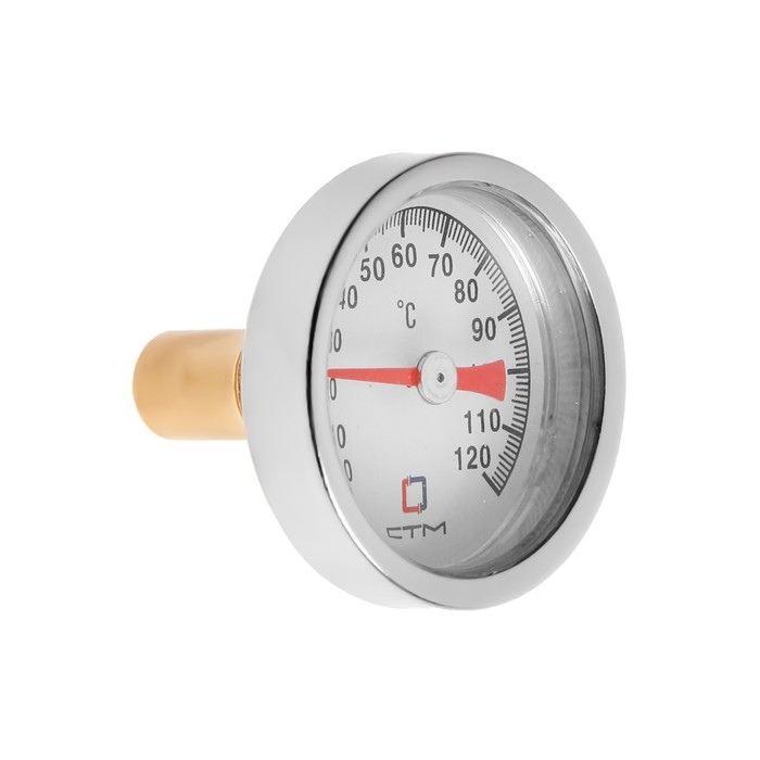 Термометр биметаллический "СТМ" CTT14D40, d=40 мм, 120&deg;C, с погружной гильзой