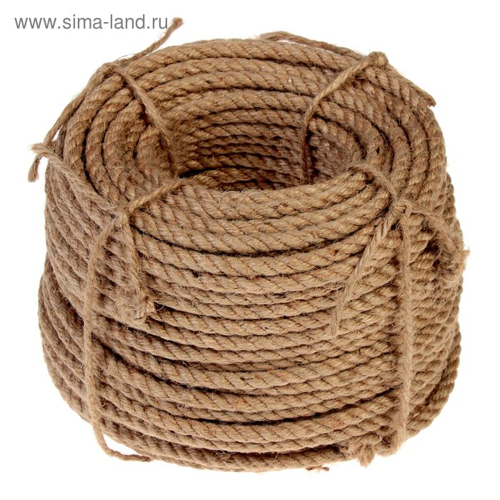 Канат джутовый 8 мм бухта (50 м) бухта Канат джутовый 8 мм бухта (50 м) бухта