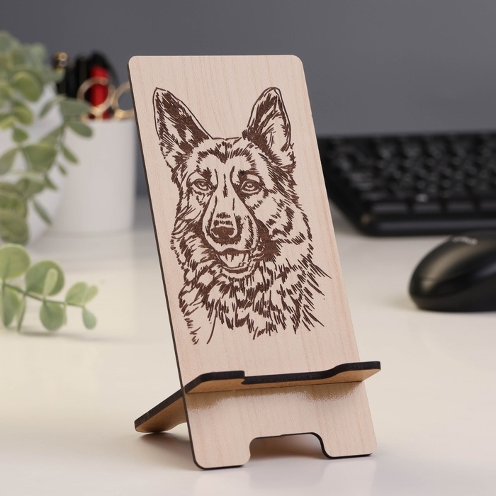 Подставка под телефон &laquo;Немецкая овчарка&raquo;