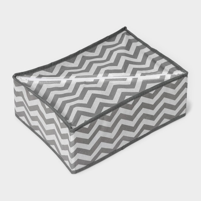 Органайзер для хранения белья &laquo;Зигзаг&raquo;, 8 ячеек, 32&times;24&times;12 см, цвет серый