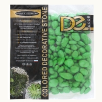 Грунт для аквариума "Галька цветная,  салатовая" 800г фр 8-12 мм