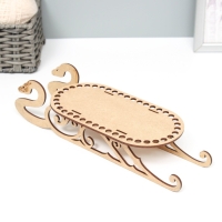 Заготовка для вязания "Сани. Вид 7" набор 3 детали, донышко 20х10 см