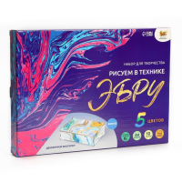 Набор для творчества &laquo;Рисуем в технике Эбру&raquo; , формат А4 + шкатулка из дерева