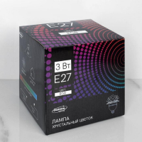 Световой прибор &laquo;Хрустальный цветок&raquo; 12.5 см, Е27, свечение RGB