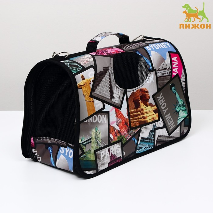 Сумка - переноска для животных Сумка - переноска для животных "Путешественник", размер M, 40 х 21 х 27 см