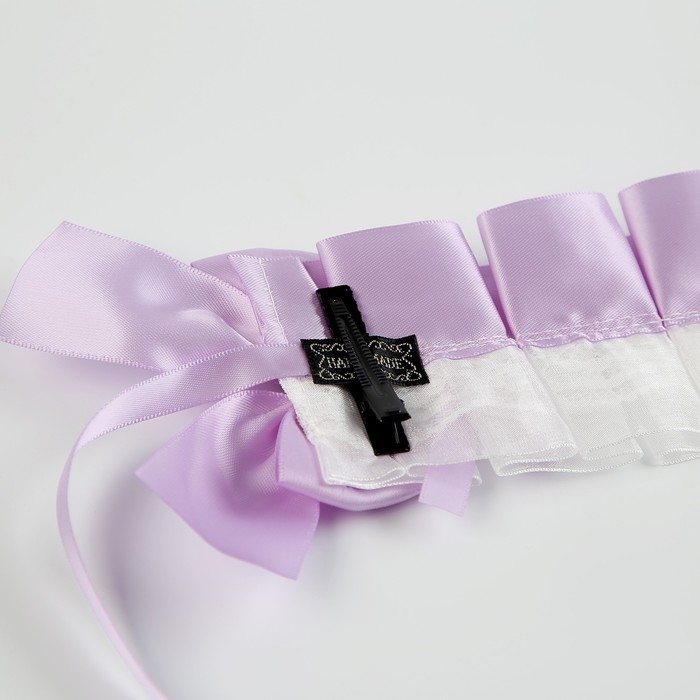 Карнавальная повязка &laquo;Лолита&raquo;, цвет сиреневый с белым кружевом