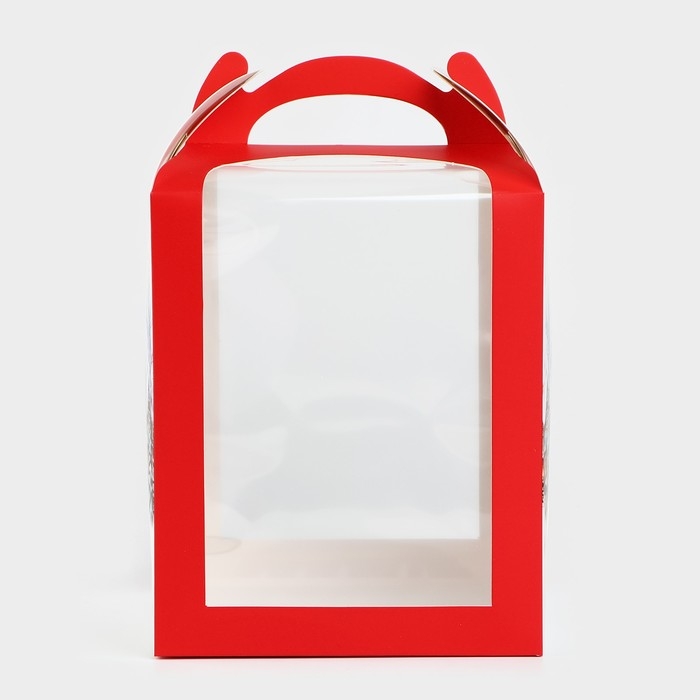 Складная коробка под маленький торт &laquo;Зимний город&raquo;, 15 х 15 х 18 см, Новый год