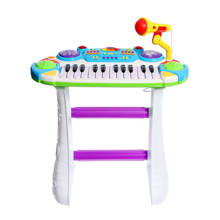 Напольный синтезатор &laquo;Лучший музыкант&raquo;, со стульчиком и микрофоном