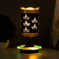 Аромалампа с подсветкой "Фигура" E14 40Вт +RGB черный 10х10х24,5 см