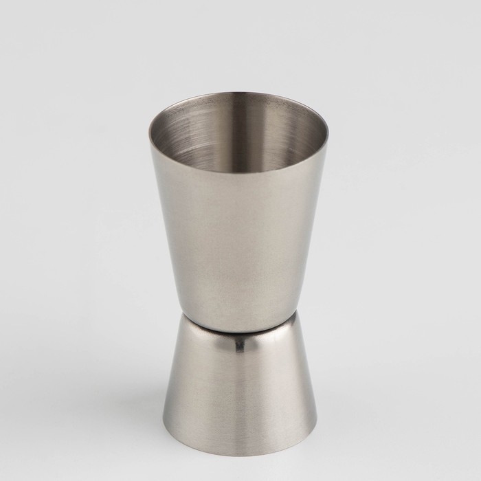 Джиггер Доляна &laquo;Металлик&raquo;, 15/30 мл, нержавеющая сталь, цвет серебристый