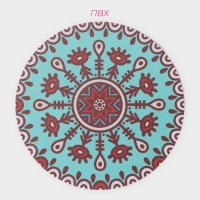 Салфетки сервировочные на стол Доляна &laquo;Колли&raquo;, 4 шт, d=38 см, цвет бирюзовый