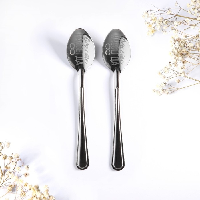 Ложки с гравировкой, набор 2 шт  &laquo;Тому, кто мне важен и дорог&raquo;, 15,5 х 25,5 см.