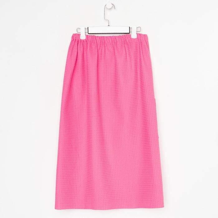 Полотенце банное Этель &laquo;Парео&raquo; с карманом 80*140 см. цв. ягодный, 100% хл, вафля 240 г/м2