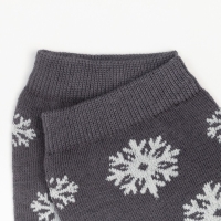 Носки женские &laquo;Лисичка и снежинки&raquo; цвет графит, размер 23-25