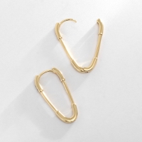 Серьги со стразами XUPING булавка классика, цвет белый в золоте