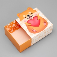 Коробка подарочная складная, упаковка, «Забавный корги», 15 х 15 х 8 см Коробка подарочная складная, упаковка, «Забавный корги», 15 х 15 х 8 см