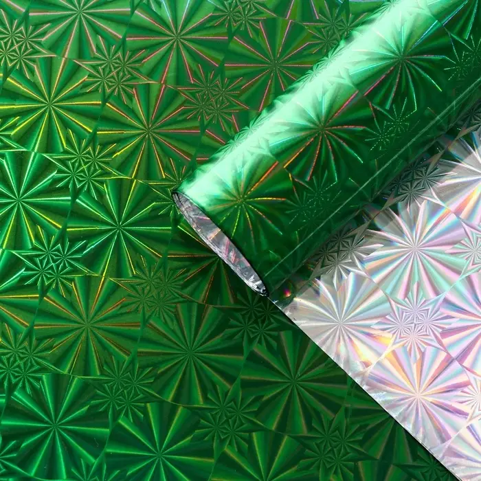 Пленка голография, зелёный, 70&times;100 см, рисунок МИКС