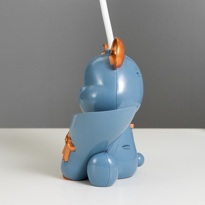 Настольная лампа с точилкой "Мишка" LED 2Вт 3000К USB АКБ синий 15х14х30 см