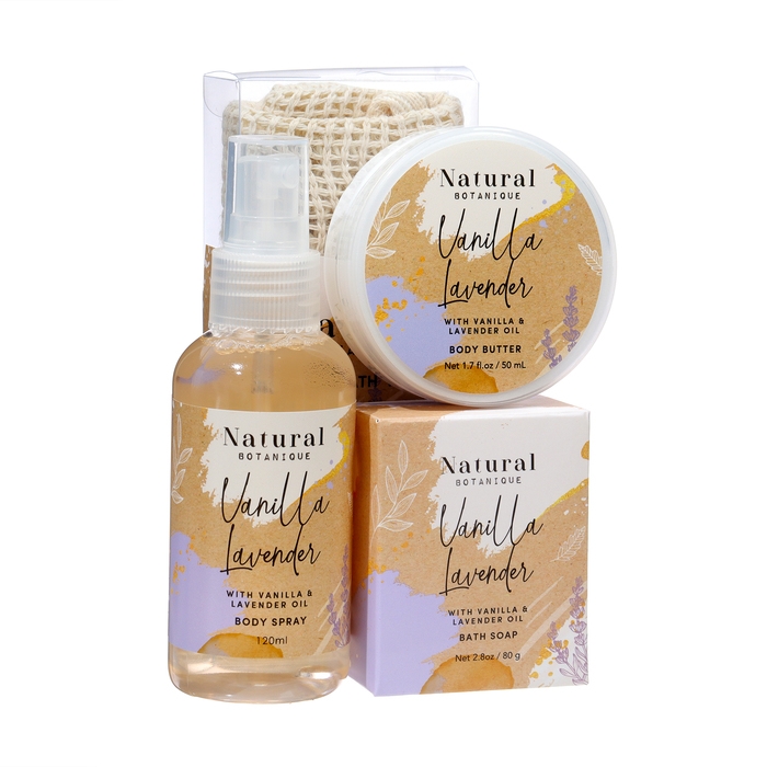 Подарочный набор Natural Botanique: мыло 80 г, мист 120 мл, масло 50 мл, мочалка Подарочный набор Natural Botanique: мыло 80 г, мист 120 мл, масло 50 мл, мочалка