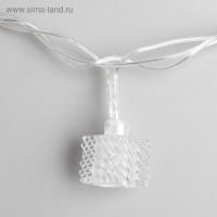 Гирлянда &laquo;Нить&raquo; 5 м с насадками &laquo;Кубики тающие&raquo;, IP20, прозрачная нить, 20 LED, свечение мульти (RG/RB), мигание, 220 В