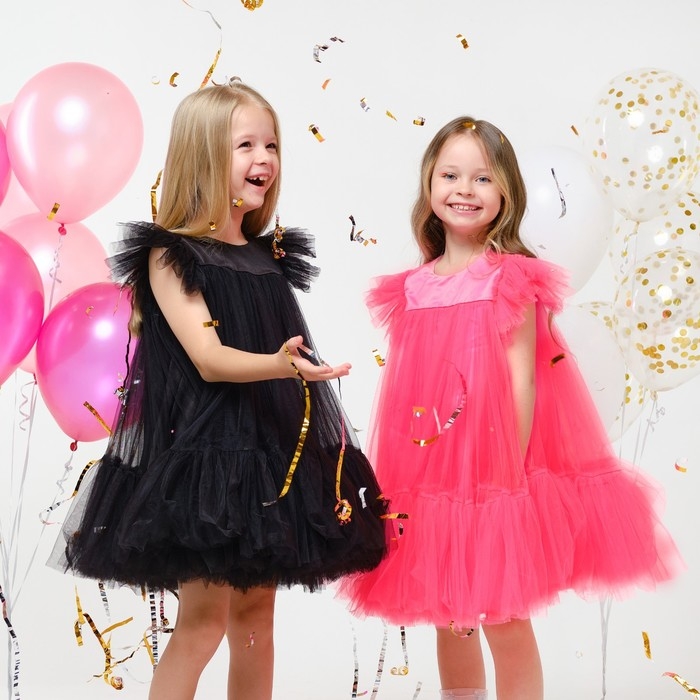 Платье детское нарядное с пышной юбкой KAFTAN, рост 134-140, чёрный Платье детское нарядное с пышной юбкой KAFTAN, рост 134-140, чёрный