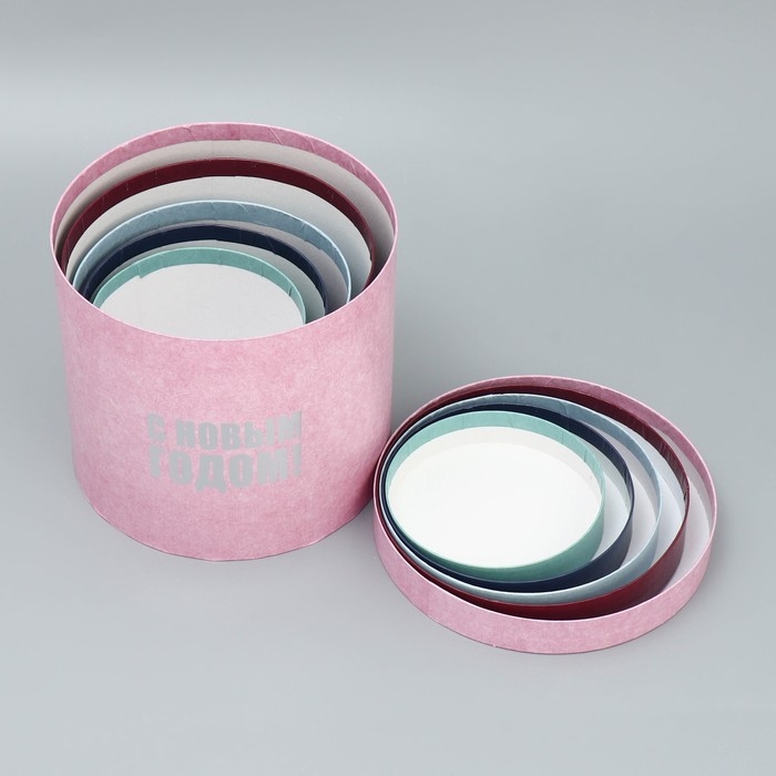 Набор подарочных коробок 5 в 1 &laquo;С Новым годом&raquo;, 13 х 14‒19.5 х 22 см, Новый год