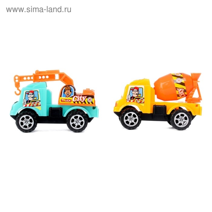 Машина инерционная &laquo;Стройтехника&raquo;, набор 4 шт.