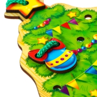 Новогодняя игрушка. Шнуровка фигурная &laquo;Новый год! Ёлочка&raquo;