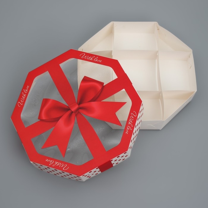 Коробка кондитерская складная, упаковка «Бантик», 29 х 29 х 5 см Коробка кондитерская складная, упаковка «Бантик», 29 х 29 х 5 см