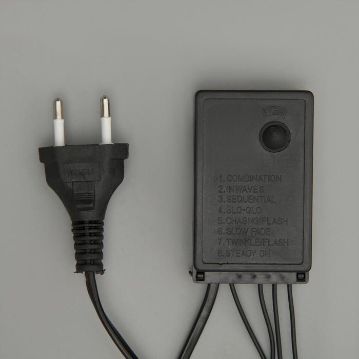 Гирлянда &laquo;Бахрома&raquo; 4 &times; 0.6 м, IP44, тёмная нить, 180 LED, свечение белое, 8 режимов, 220 В