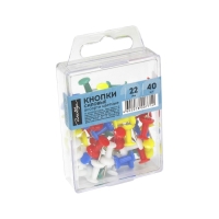 Кнопки силовые GLOBUS, 40 шт., цветные Кнопки силовые GLOBUS, 40 шт., цветные