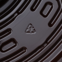 Менажница пластиковая одноразовая, d=26&times;4,2 см, 5 секций, дно, круглая, цвет коричневый