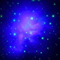 Световой прибор &laquo;Космонавт со звездой&raquo; 13 см, свечение RGB, пульт ДУ, 5 В, чёрный