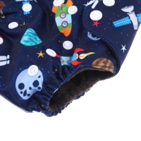 Многоразовый подгузник &laquo;Космос&raquo;, 3-8 кг, угольно-бамбуковая ткань, цвет синий, Крошка Я