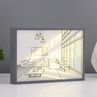 Ночник "Солнечная комната" LED 3Вт белый 3,5х15,5х21,5 см RISALUX Ночник "Солнечная комната" LED 3Вт белый 3,5х15,5х21,5 см RISALUX