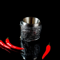 Стопка из нержавеющей стали &laquo;Череп в шлеме. Хэллоуин&raquo;, 70 мл, цвет серебряный