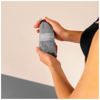 Эспандер-лента ONLYTOP, эластичная, с захватами, 90х4 см, цвет серый