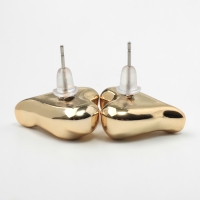 Серьги пластик «Сердца» течение, цвет золото Серьги пластик «Сердца» течение, цвет золото