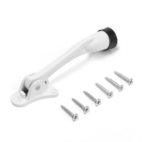 Фиксатор дверной "АЛЛЮР" КН-130 WW, "козья ножка", белый