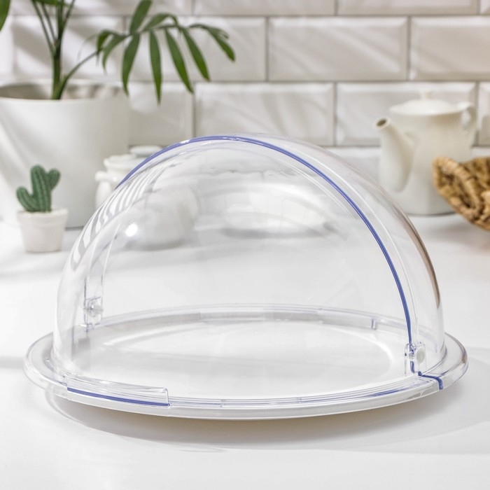 Блюдо для кондитерских изделий с крышкой, 39&times;38&times;22 см