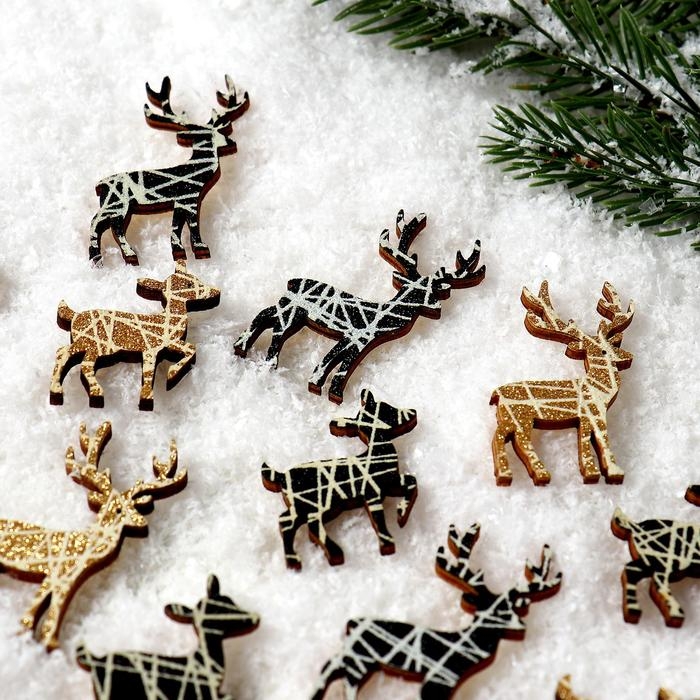 Новогодний декор с подсветкой «Олень» 8×12.5 см, набор 12 шт. Новогодний декор с подсветкой «Олень» 8×12.5 см, набор 12 шт.